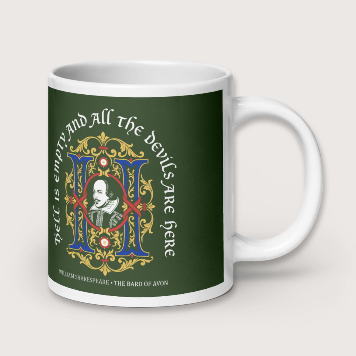 Shakespeare Hell Is Empty Mug - history buff gift by HistoHead