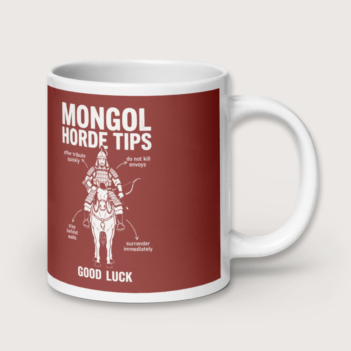 Mongol Horde Tips Mug - history buff gift by HistoHead