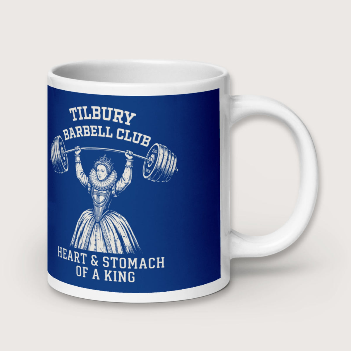 Elizabeth I Tilbury Barbell Club Mug - history buff gift by HistoHead