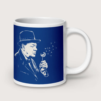 Winston Churchill Blowing Wishes Mug - history buff gift by HistoHead