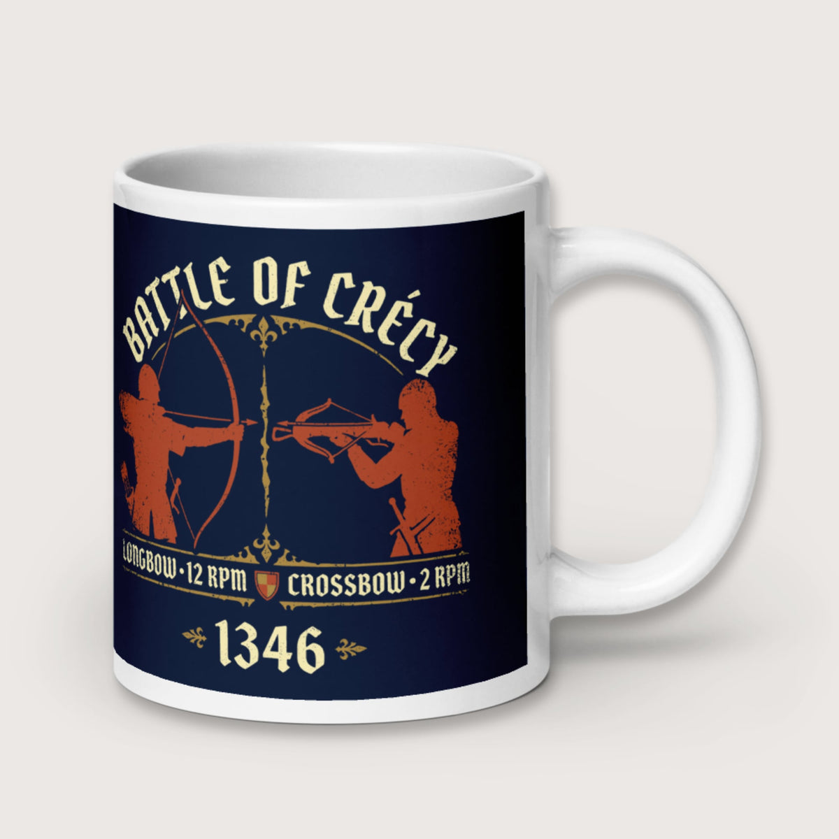 Battle of Crecy 1346 Mug - history buff gift by HistoHead