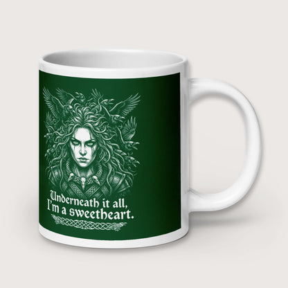 The Morrigan Underneath I'm a Sweetheart Mug - history buff gift by HistoHead