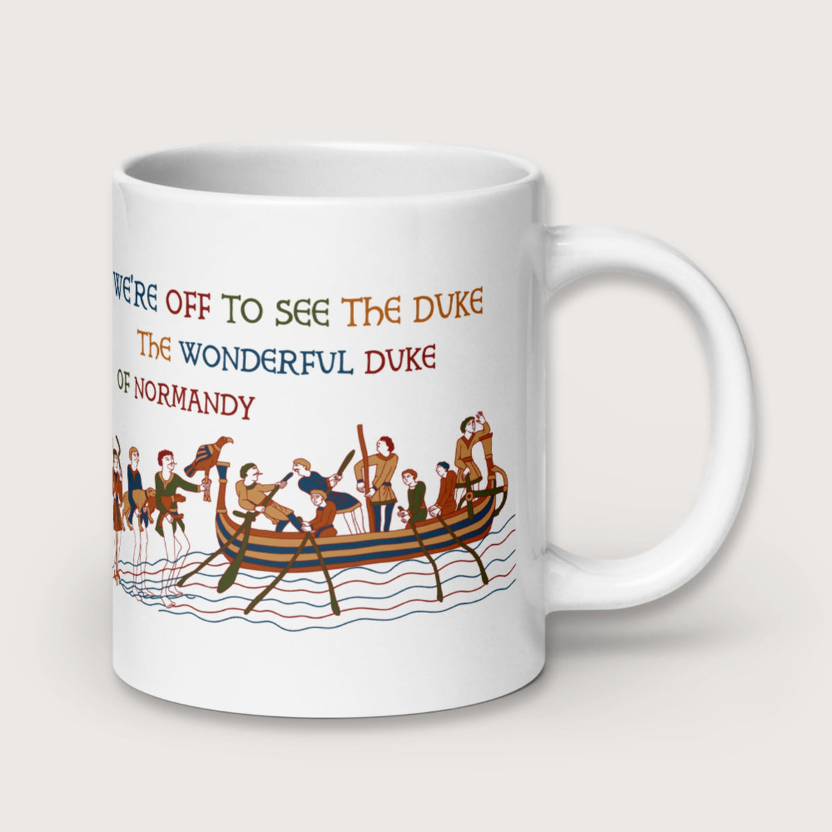Bayeux Tapestry We're Off to See the Duke Mug - history buff gift by HistoHead