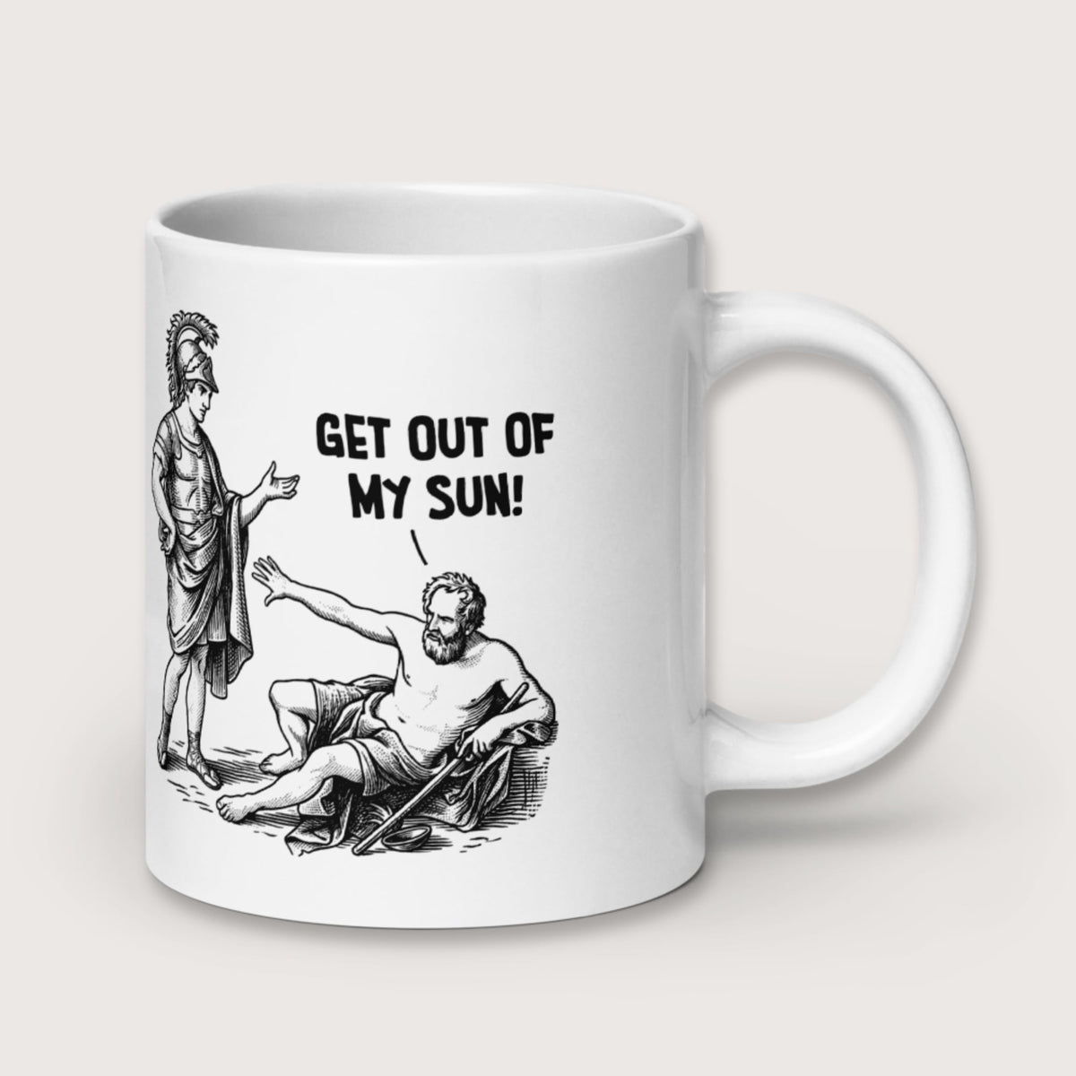 Diogenes: Get Out of My Sun Mug - history buff gift by HistoHead