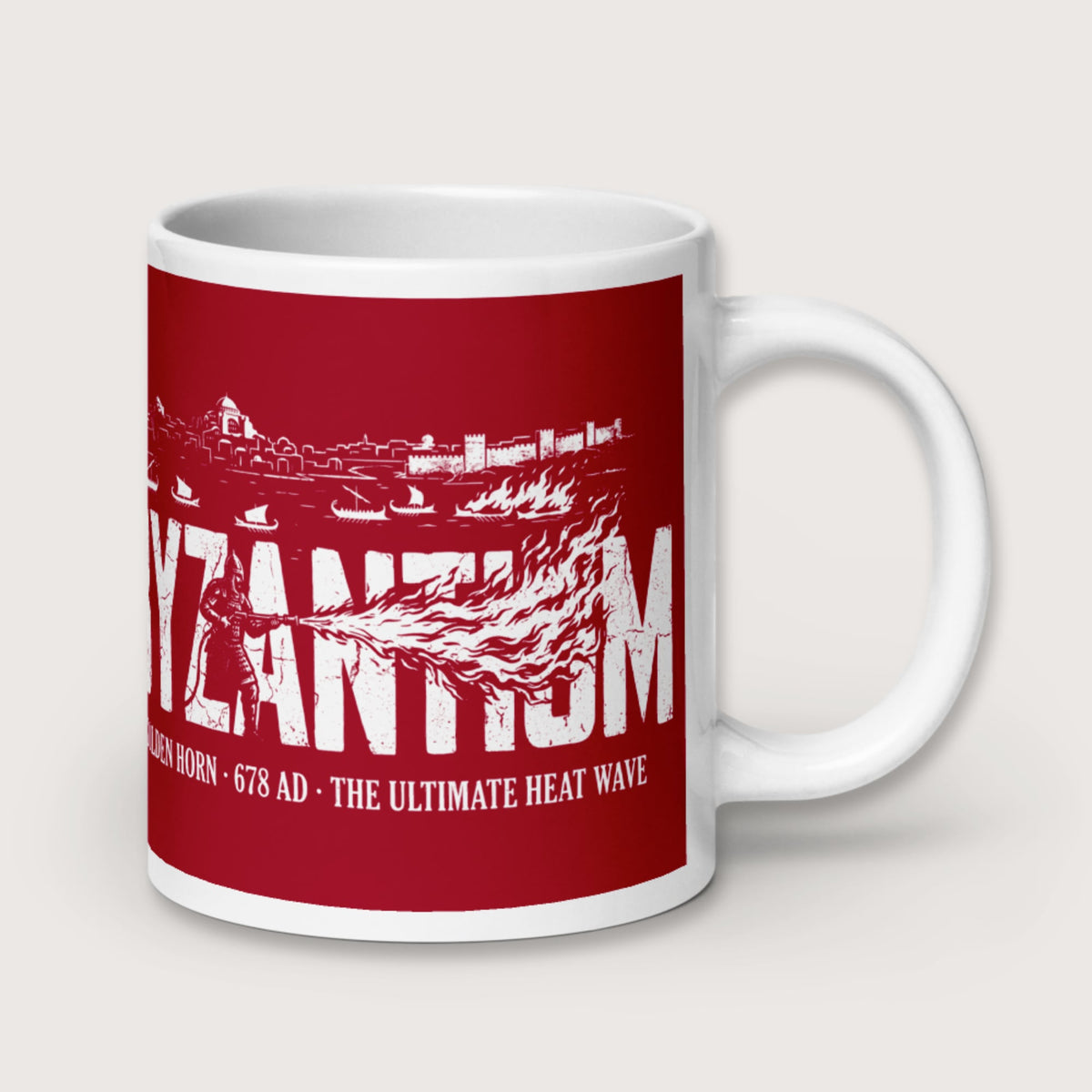 Greek Fire 678 Mug - history buff gift by HistoHead