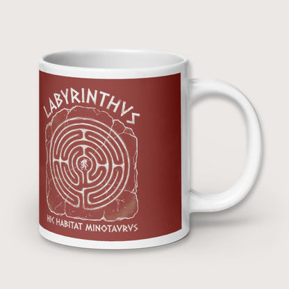 Labyrinthus Here Lives Minotaur Mug - history buff gift by HistoHead