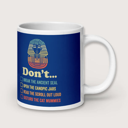 King Tutankhamun Advice Mug - history buff gift by HistoHead