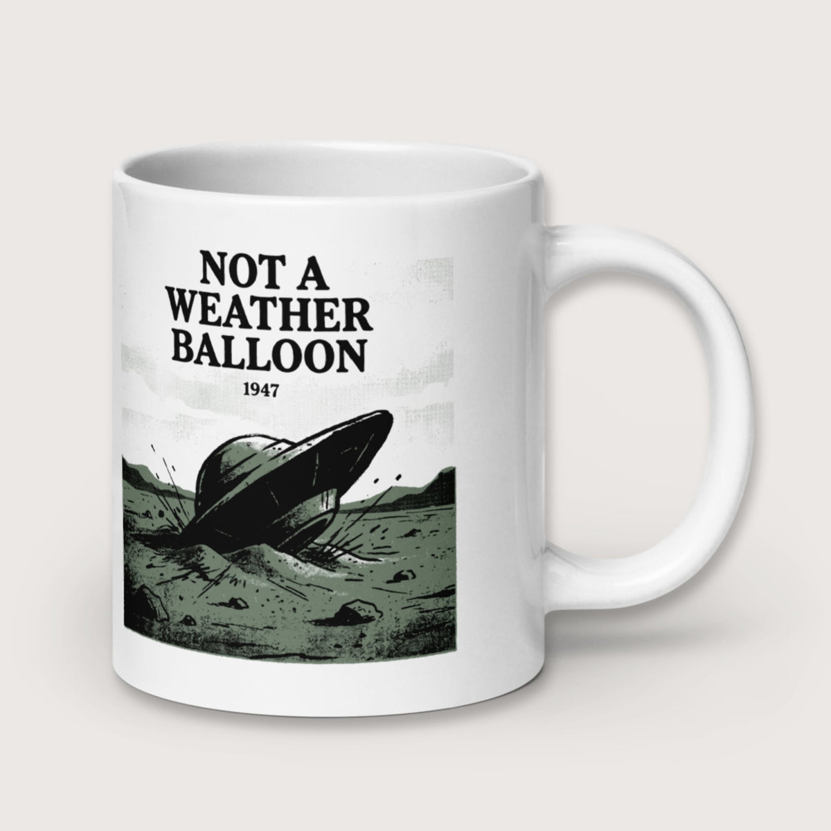 Roswell Weather Balloon Mug - history buff gift by HistoHead