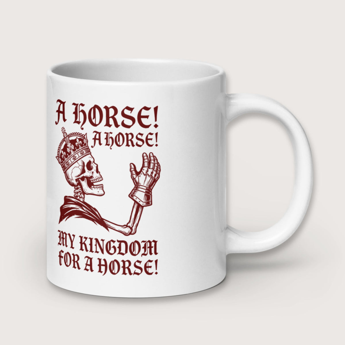 My Kingdom for a Horse Mug - history buff gift by HistoHead