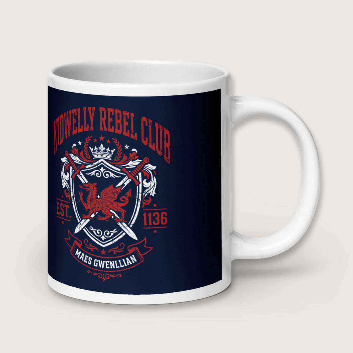 Kidwelly Rebel Club Maes Gwenllian 1136 Mug - history buff gift by HistoHead