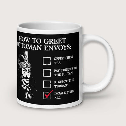 Vlad the Impaler How to Greet Guide Mug - history buff gift by HistoHead