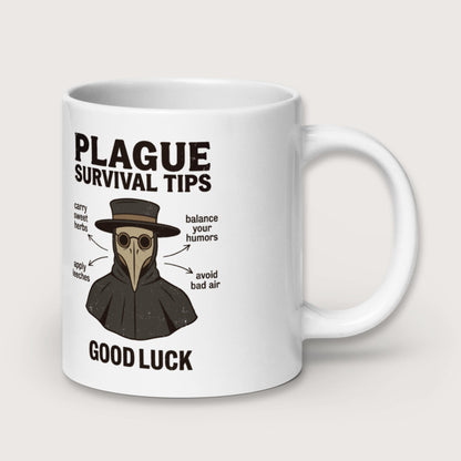 Plague Survival Tips Mug - history buff gift by HistoHead