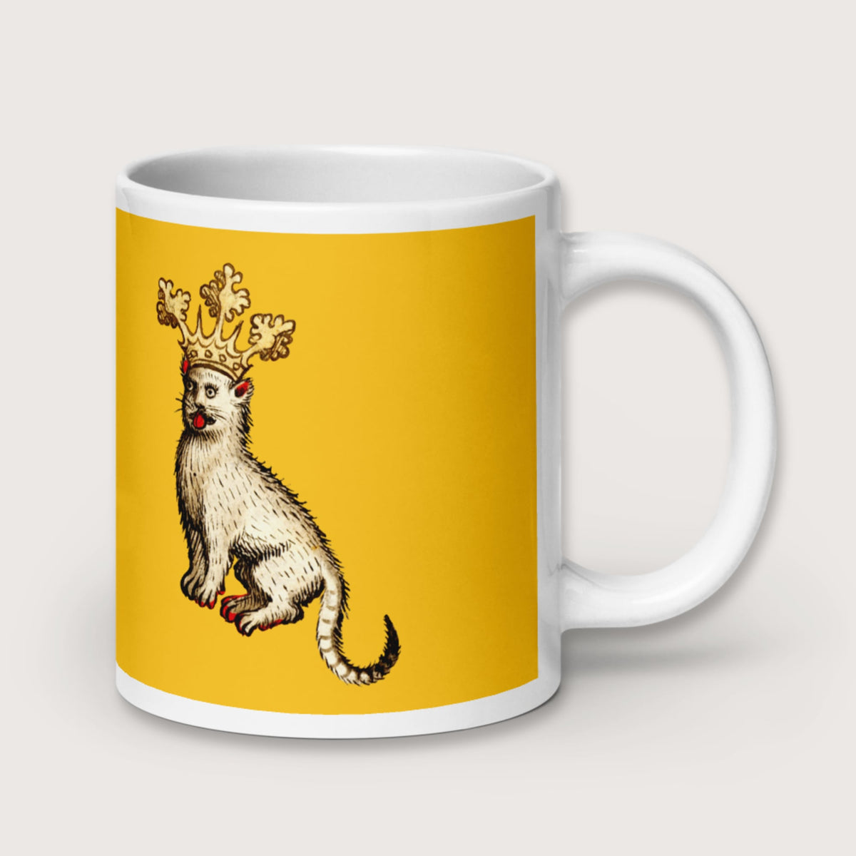 Medieval Cat King Mug - history buff gift by HistoHead