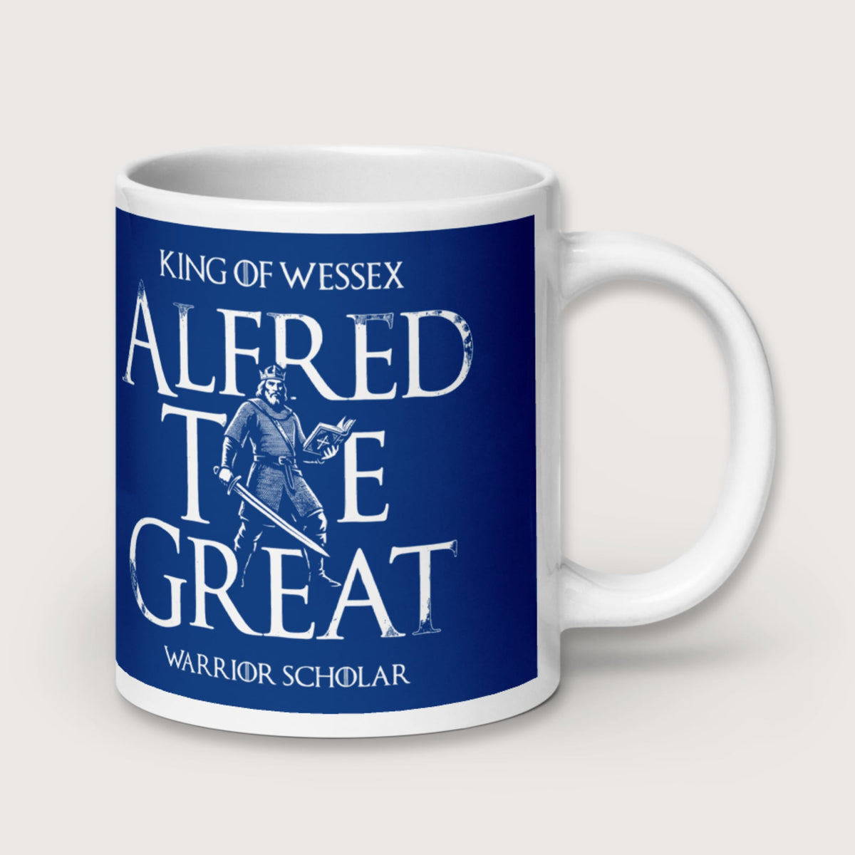 Alfred the Great Scholar King Mug - history buff gift by HistoHead