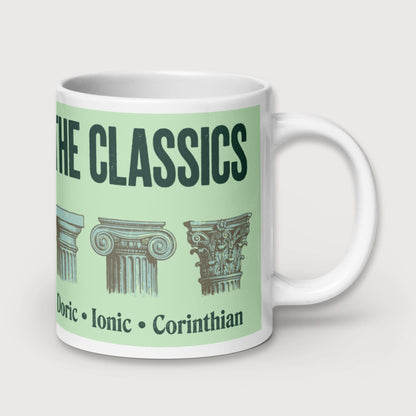 The Classics Doric Ionic Corinthian Mug - history buff gift by HistoHead