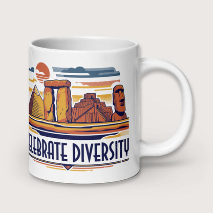 Celebrate Diversity Stone Wonders Mug - history buff gift by HistoHead