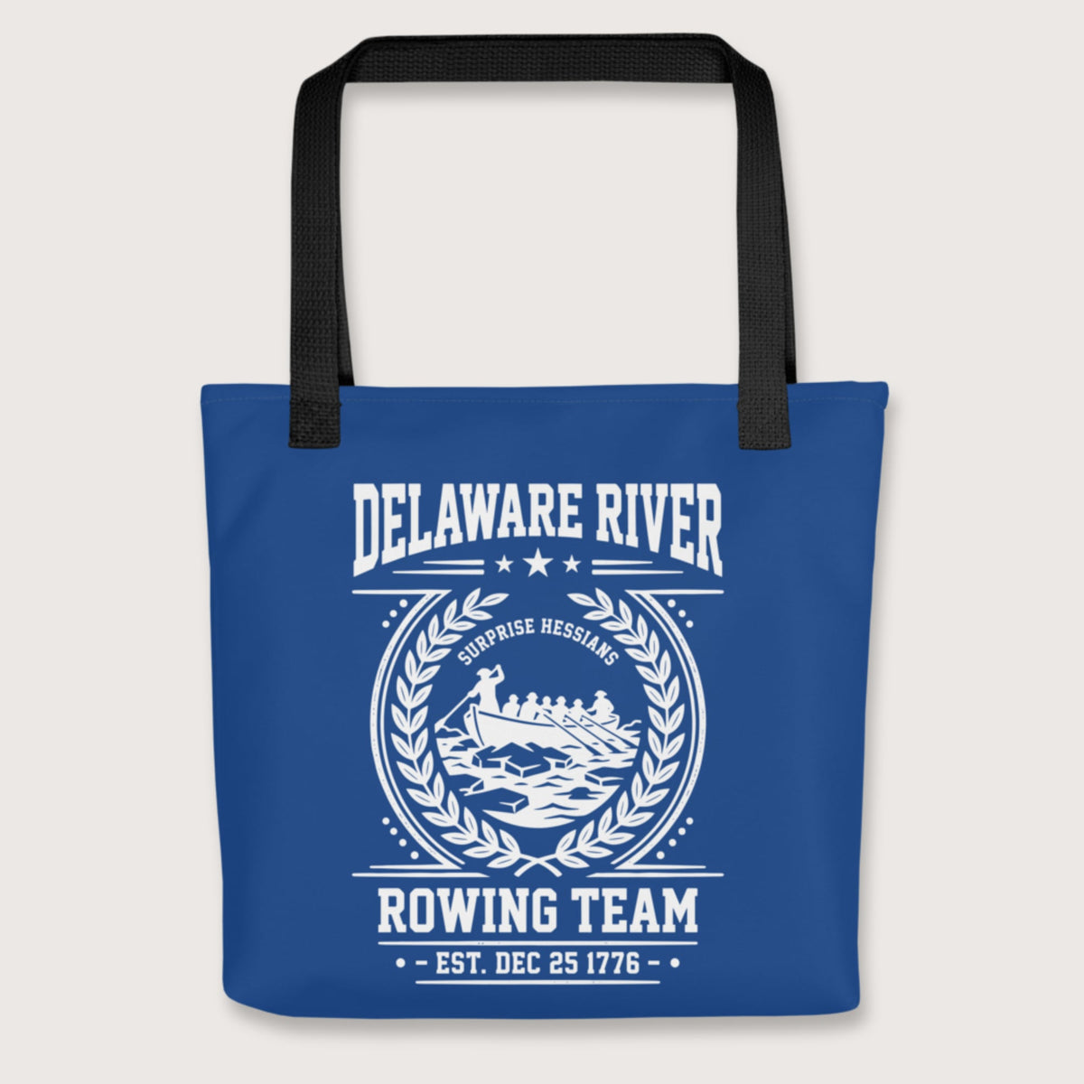 Black Delaware River Rowing Team Bag - history buff gift by HistoHead