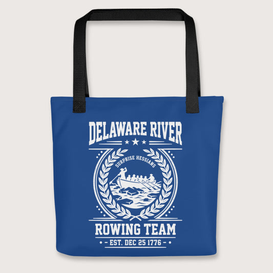 Black Delaware River Rowing Team Bag - history buff gift by HistoHead