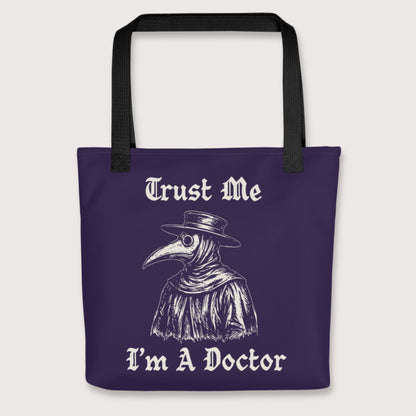 Black Trust Me I'm A Doctor Bag - history buff gift by HistoHead