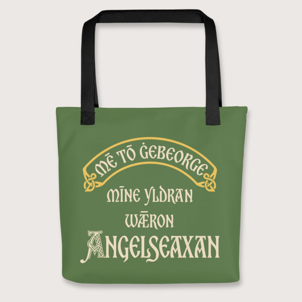 Black In My Defense My Ancestors Were Anglo-Saxons in Old English Bag - history buff gift by HistoHead