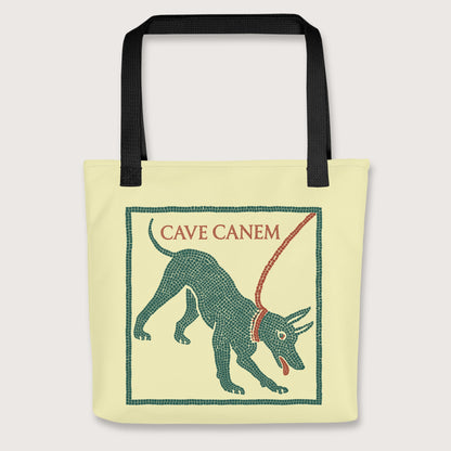 Black Cave Canem Pompeii Mosaic Bag - history buff gift by HistoHead