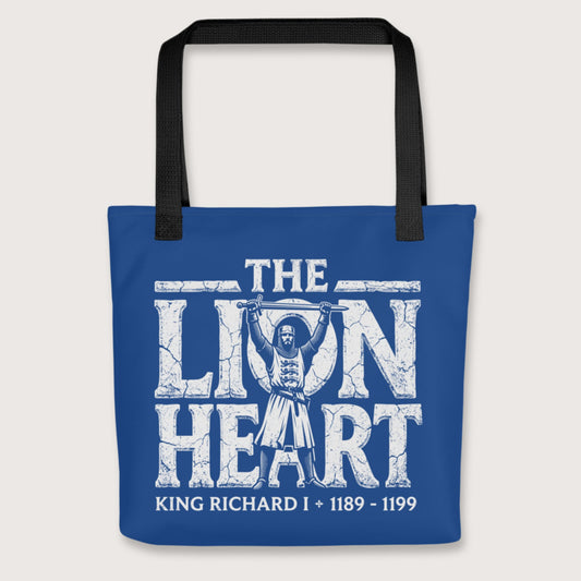 Black Richard the Lionheart Bag - history buff gift by HistoHead