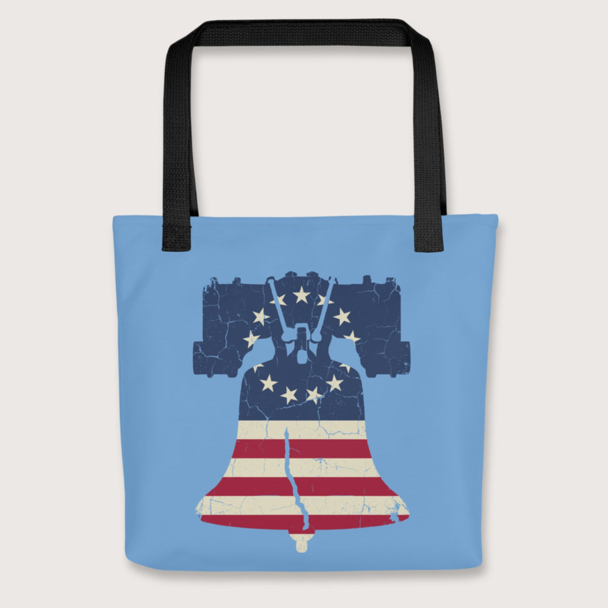 Black Liberty Bell Bag - history buff gift by HistoHead