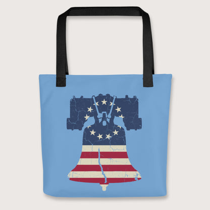Black Liberty Bell Bag - history buff gift by HistoHead