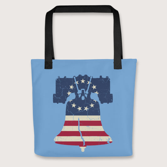 Black Liberty Bell Bag - history buff gift by HistoHead