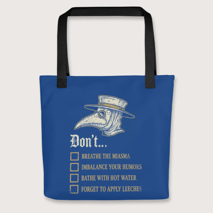 Black Plague Doctor Advice Bag - history buff gift by HistoHead