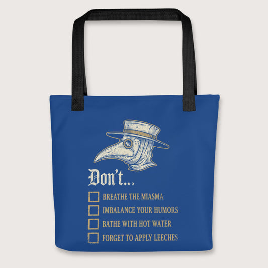 Black Plague Doctor Advice Bag - history buff gift by HistoHead