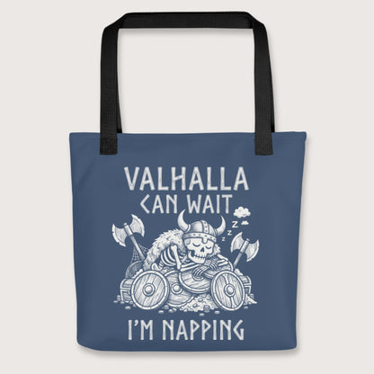 Black Valhalla Can Wait Bag - history buff gift by HistoHead