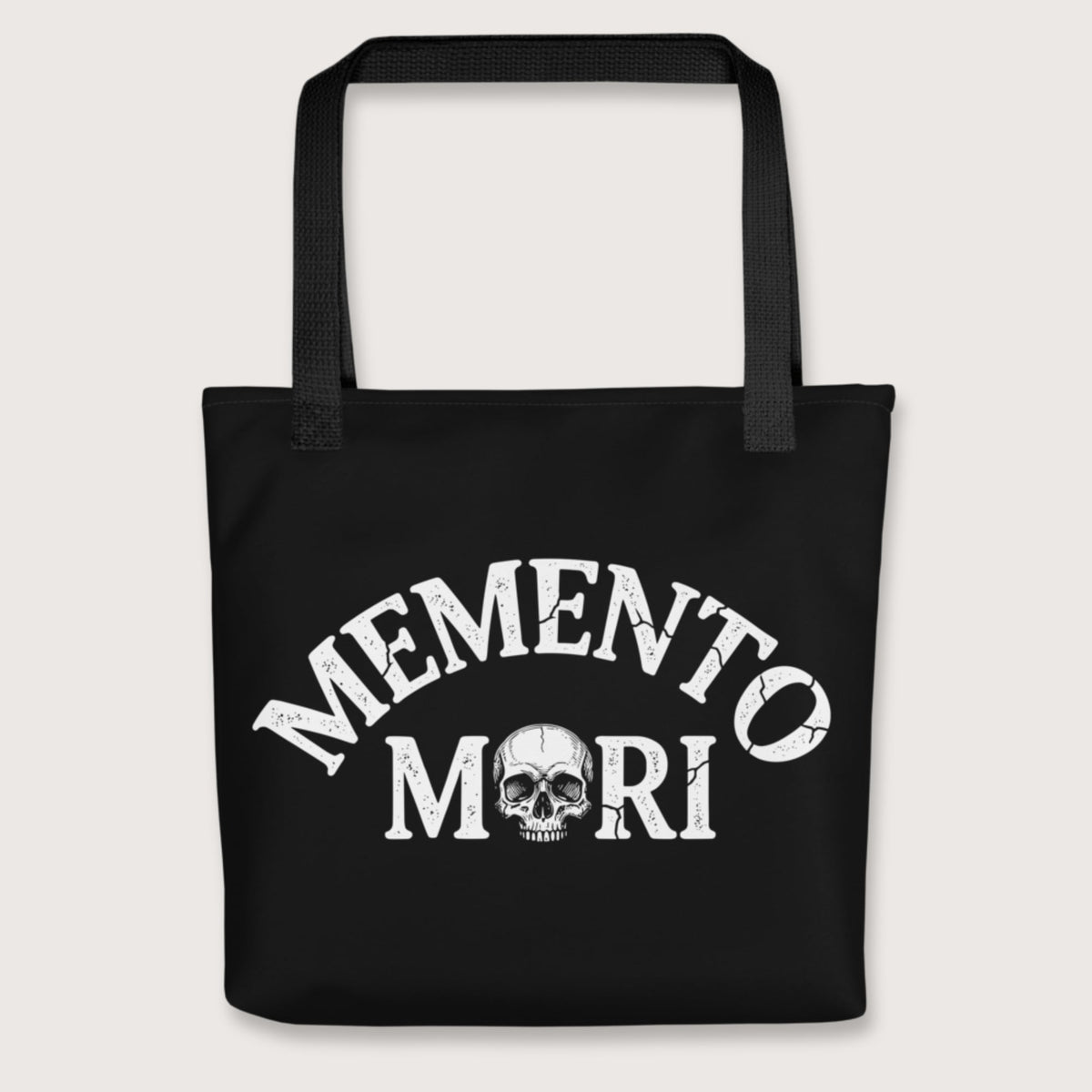 Black Memento Mori Bag - history buff gift by HistoHead