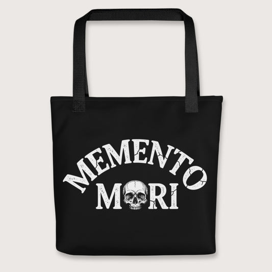Black Memento Mori Bag - history buff gift by HistoHead