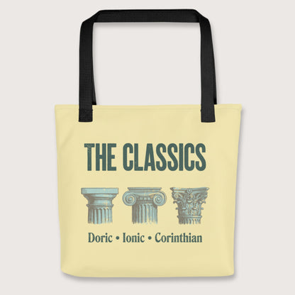 Black The Classics Doric Ionic Corinthian Bag - history buff gift by HistoHead
