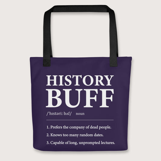 Black History Buff Definition Bag - history buff gift by HistoHead