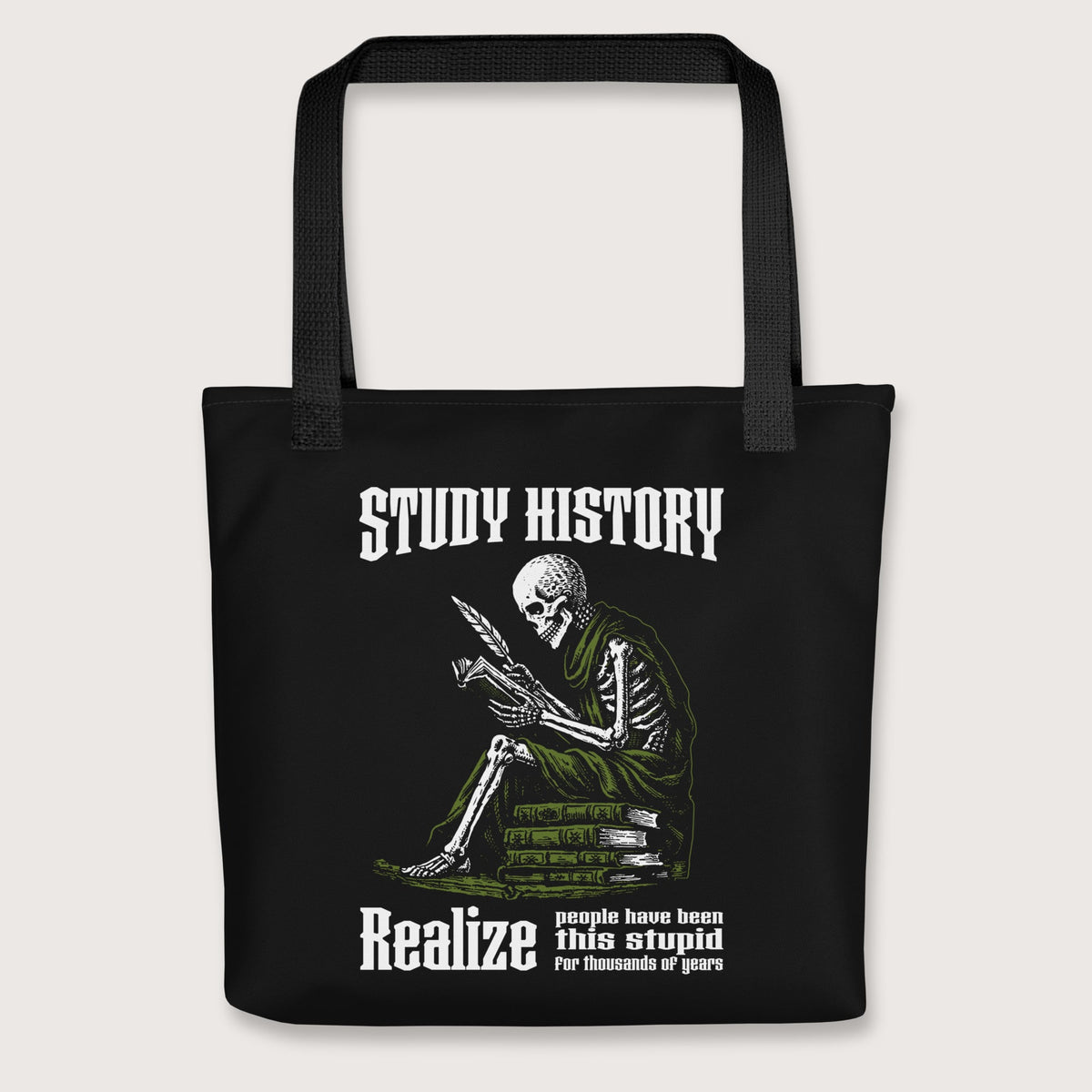 Black Study History Bag - history buff gift by HistoHead