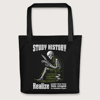 Black Study History Bag - history buff gift by HistoHead