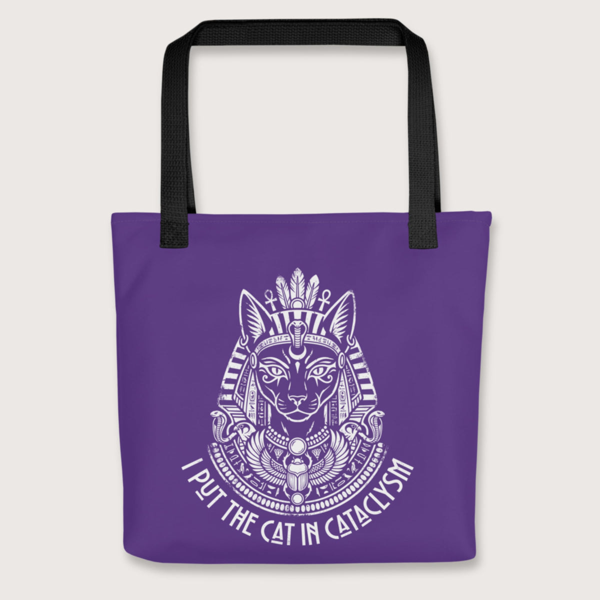 Black Bastet I Put the Cat in Cataclysm Bag - history buff gift by HistoHead