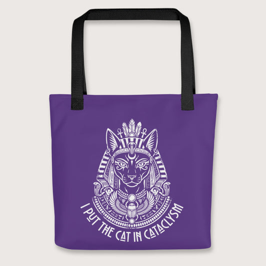 Black Bastet I Put the Cat in Cataclysm Bag - history buff gift by HistoHead