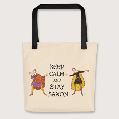 Black Harold Godwinson Keep Calm and Stay Saxon Bag - history buff gift by HistoHead