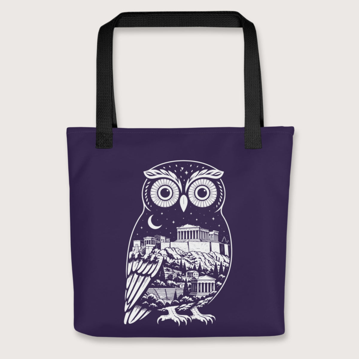 Black Athena Owl Bag - history buff gift by HistoHead