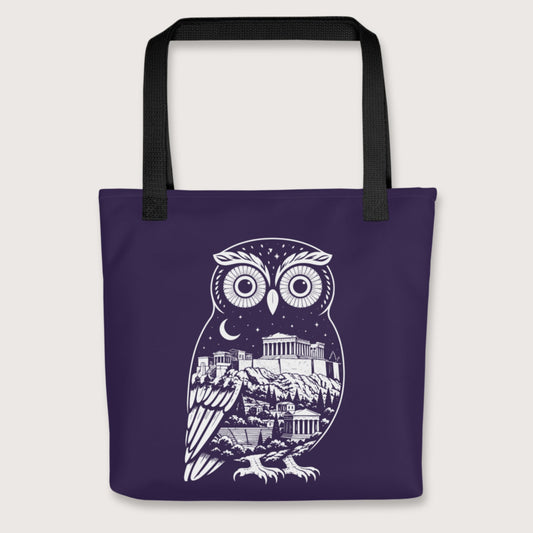 Black Athena Owl Bag - history buff gift by HistoHead