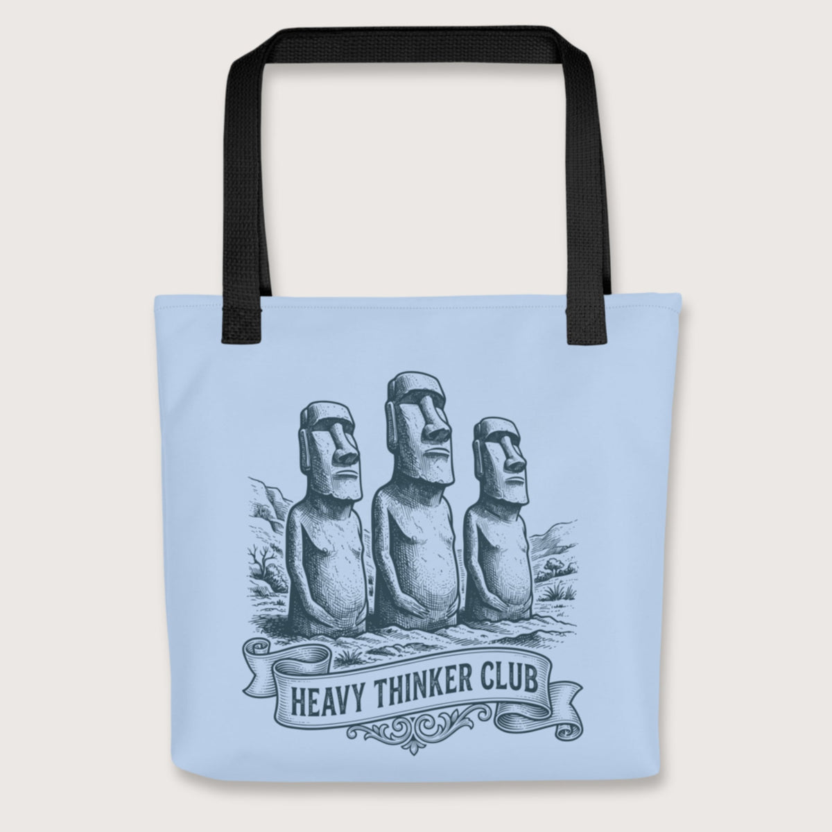 Black Heavy Thinker Club Bag - history buff gift by HistoHead