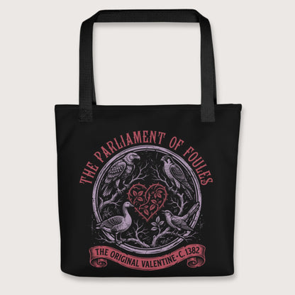 Black Chaucer Parliament of Foules Valentine Bag - history buff gift by HistoHead