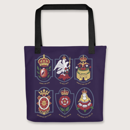 Black Six Wives Badges Bag - history buff gift by HistoHead