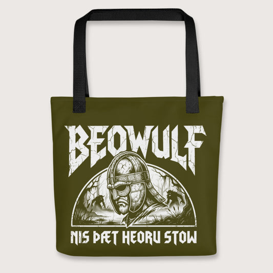 Black Beowulf That Is No Pleasant Place Old English Bag - history buff gift by HistoHead
