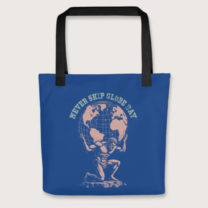 Black Atlas Never Skip Globe Day Bag - history buff gift by HistoHead