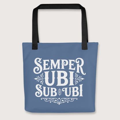 Black Latin Pun Semper Ubi Sub Ubi Bag - history buff gift by HistoHead