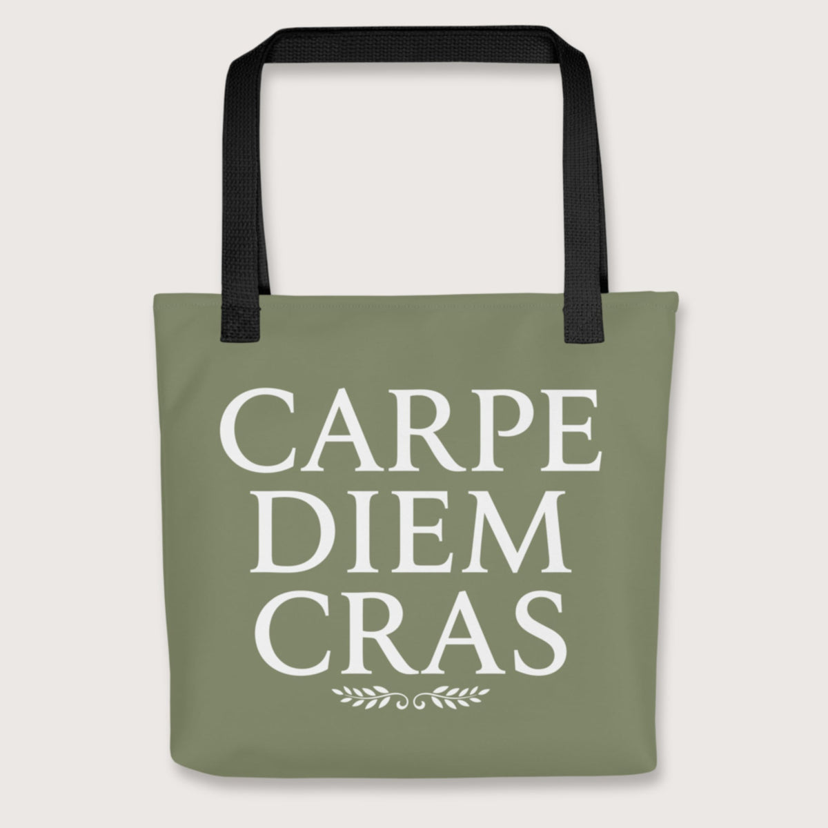 Black Seize the Day Tomorrow in Latin Bag - history buff gift by HistoHead